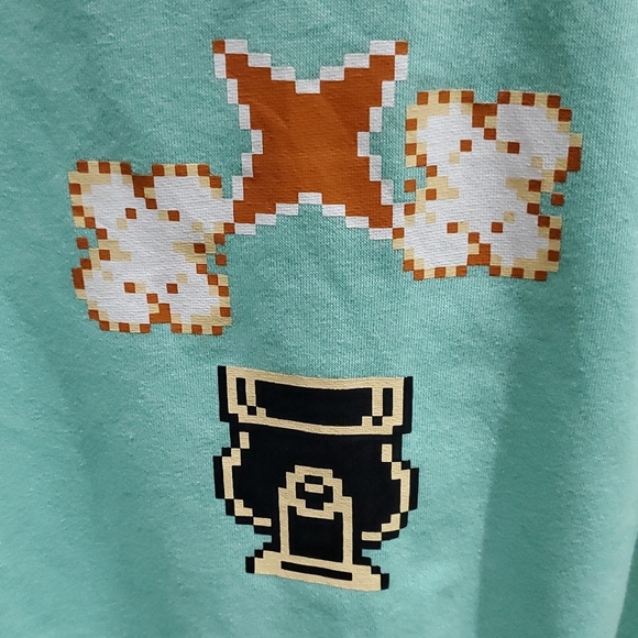 Nintendo 1993 Hal Laboratories Mint Green Graphic Sweatshirt Size Large Gamers - Picture 4 of 9